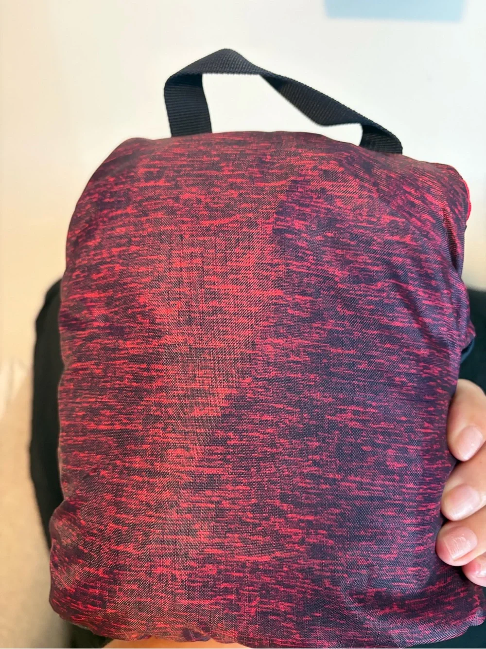 Eddie Bauer Navy Duffel with Red Trim - Packable Stowaway